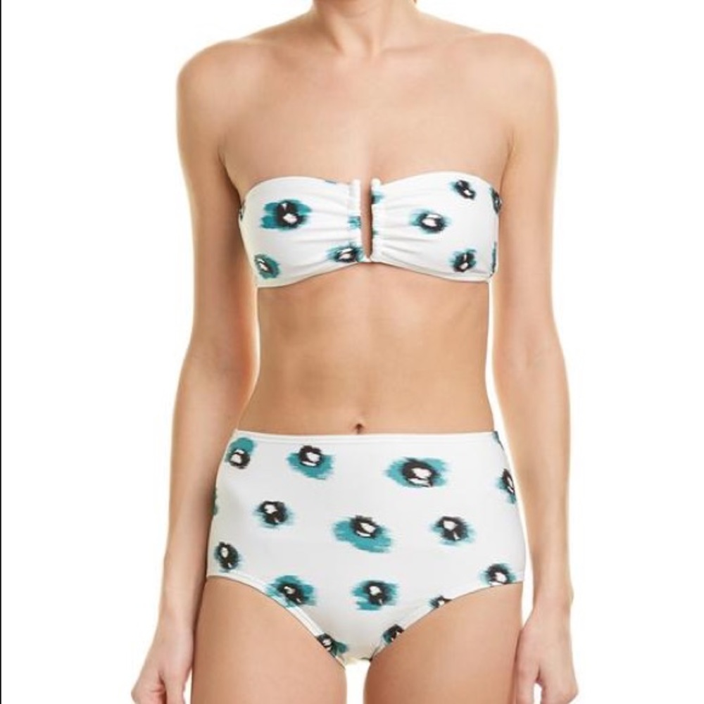 Proenza Schouler Women’s 2pc Bikini Set Swimsuit Geometric Design Vacation Retro
